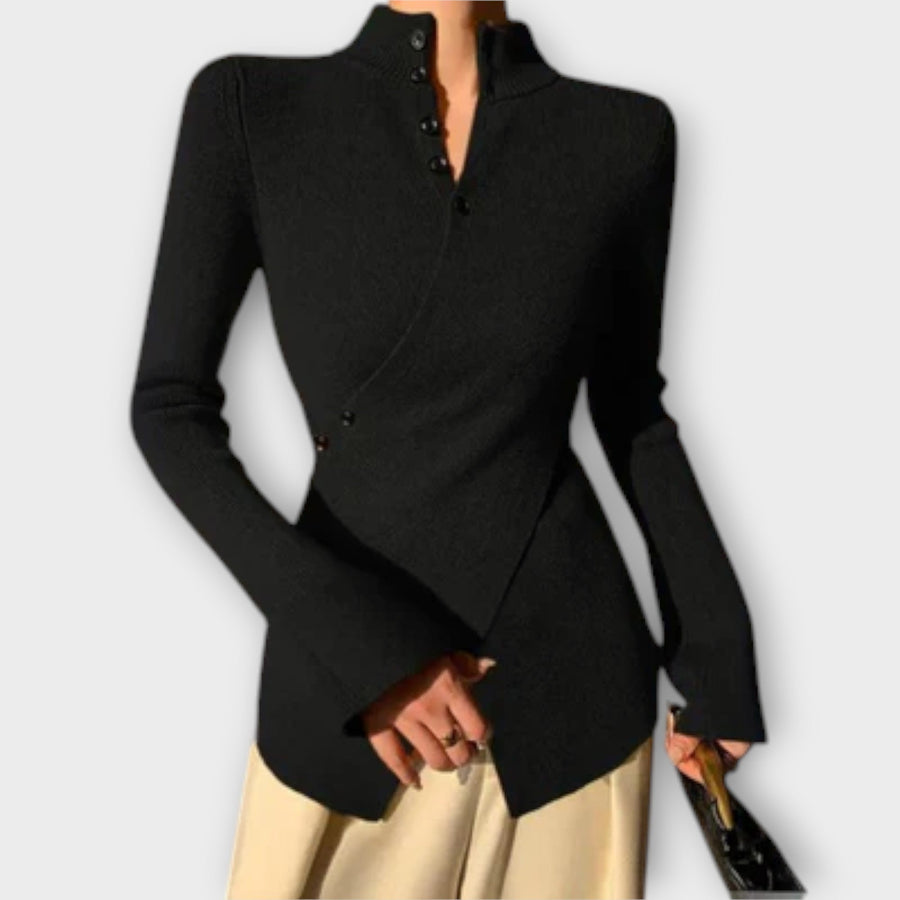 Michiko – Elegantna pletena majica slim fit kroja
