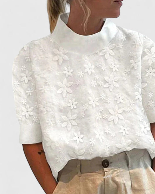 Amélie – Elegantna bluza s visokim ovratnikom