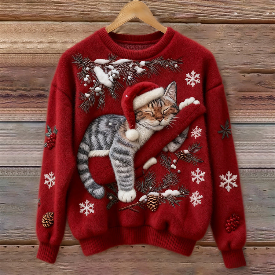 Božićni mačji pulover