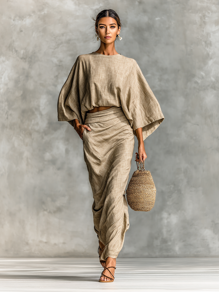 Céline – Maxi haljina od pamuka i lana