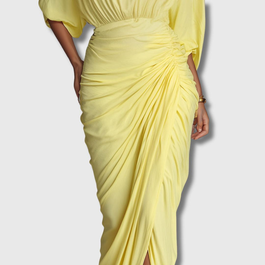 Diana – Elegantna maxi haljina u žutoj boji