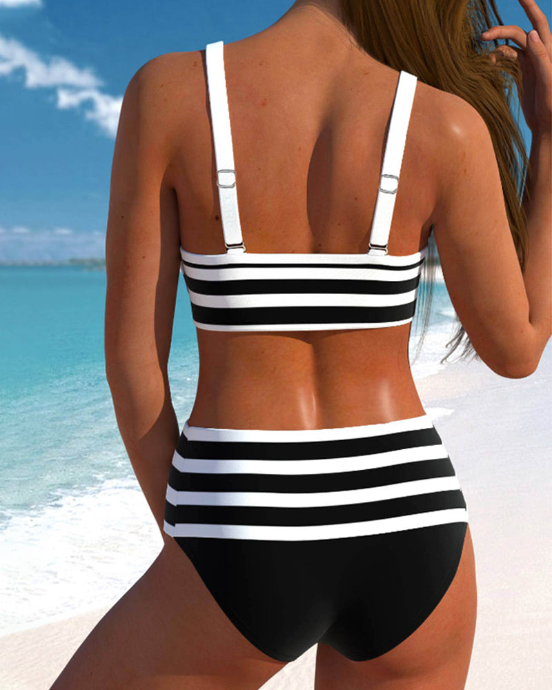 Odile – Prugasti bikini visokog struka