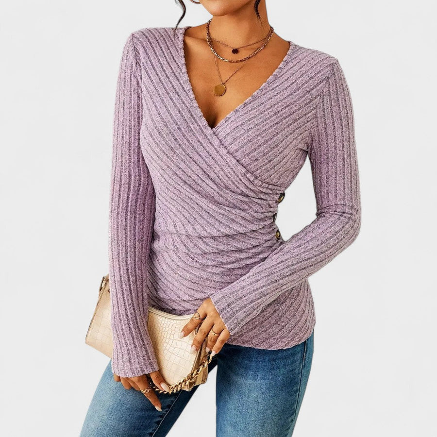Jelena – Elegantna majica s V-izrezom