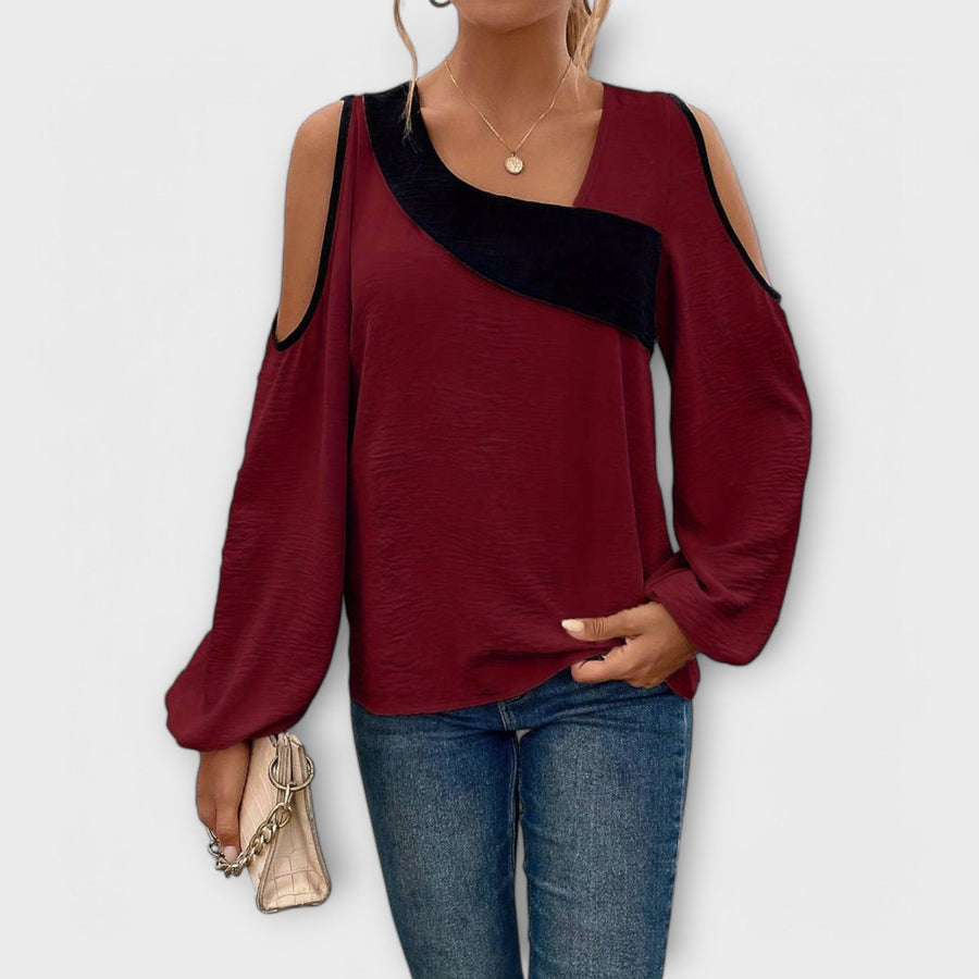 Marina – Elegantna bluza s modernim kvadratnim izrezom