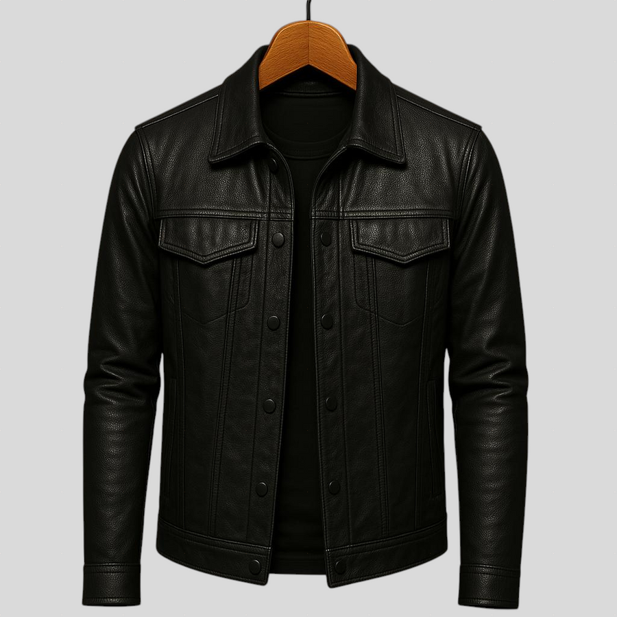 Darius - Premium Kožna Jakna u Moto Stilu