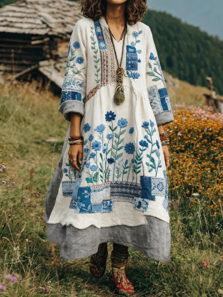 Lara - Elegantna haljina s cvjetnim uzorkom
