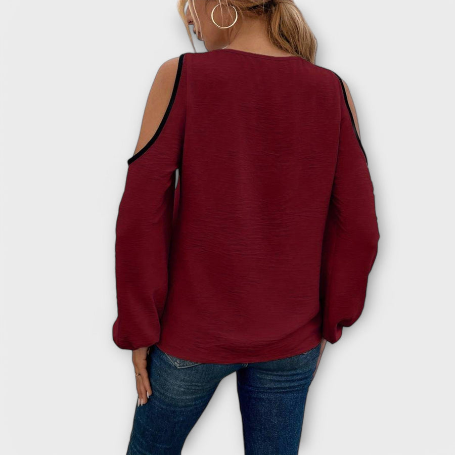 Marina – Elegantna bluza s modernim kvadratnim izrezom