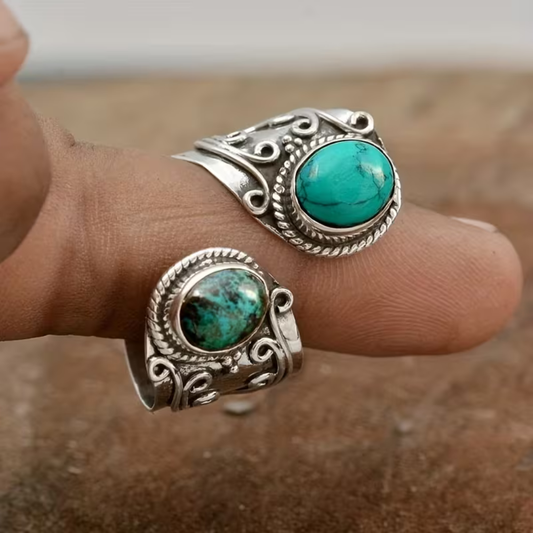 Vintage Boho Mozaik Prsten