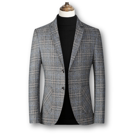 Domenico | Elegantan Blazer u Škotskom Tkanju