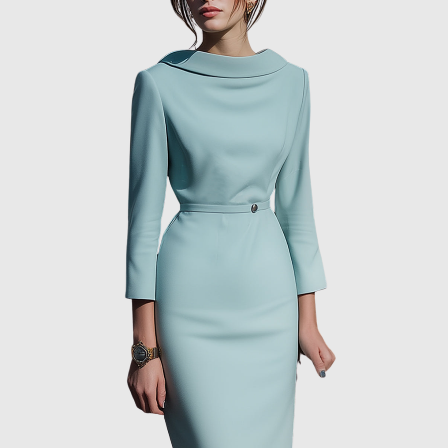 Alice - Haljina midi kroja s drapiranim detaljima