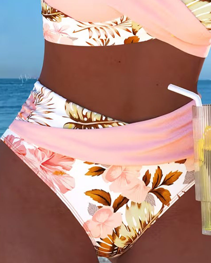 Clémence – Kontrastni cvjetni bikini s prorezom