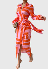 Everly | Elegantna Wrap Haljina s Uzorkom