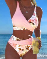 Clémence – Kontrastni cvjetni bikini s prorezom