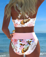 Clémence – Kontrastni cvjetni bikini s prorezom