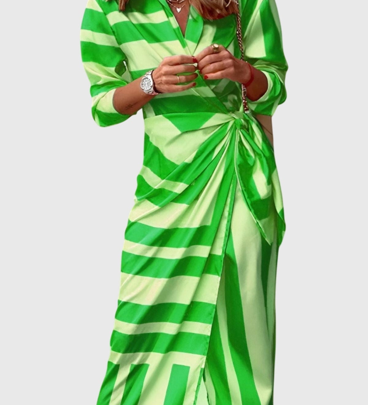 Everly | Elegantna Wrap Haljina s Uzorkom