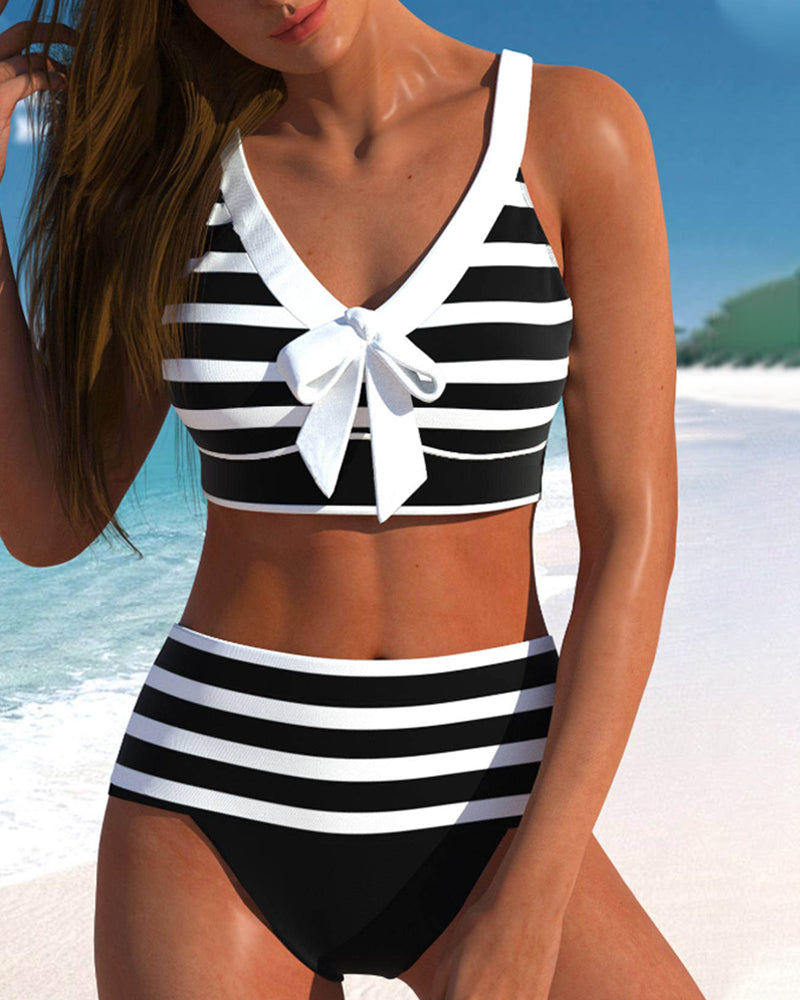Odile – Prugasti bikini visokog struka