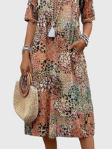 Bella | Elegantna Cvjetna Midi Haljina