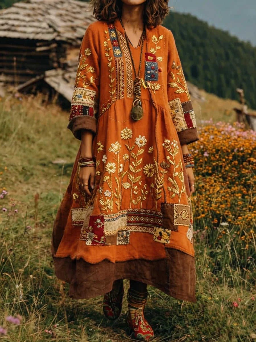 Lara - Elegantna haljina s cvjetnim uzorkom