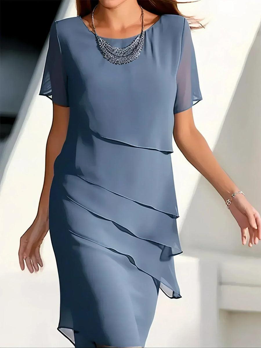 Aria - Vječna Chiffon Haljina s Raskošnim Naborima