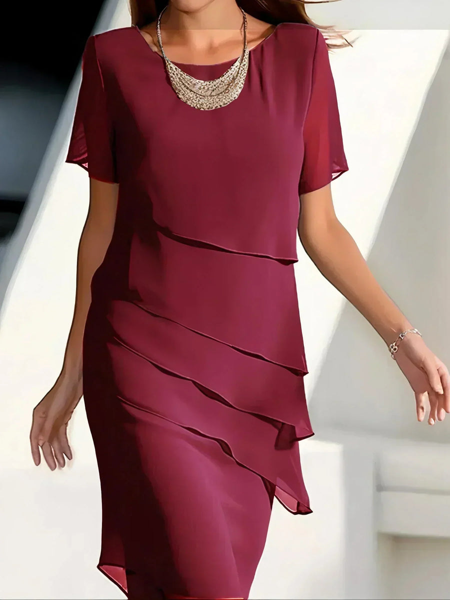 Aria - Vječna Chiffon Haljina s Raskošnim Naborima