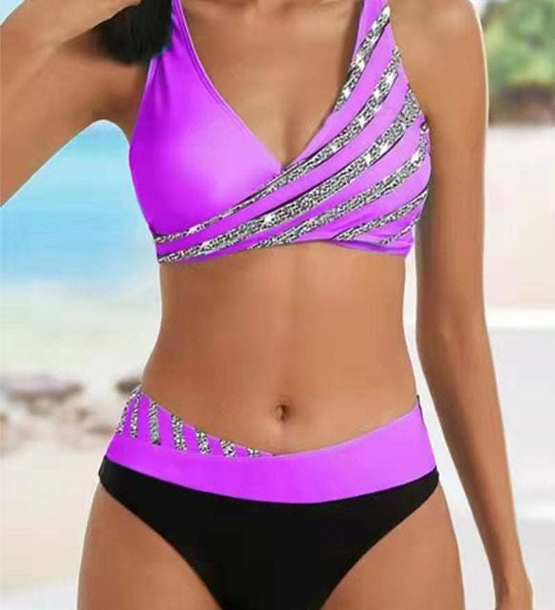 Mona – Bikini s uzorkom u toplim tonovima