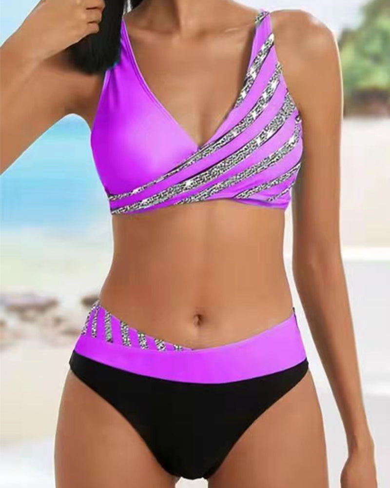 Mona – Bikini s uzorkom u toplim tonovima