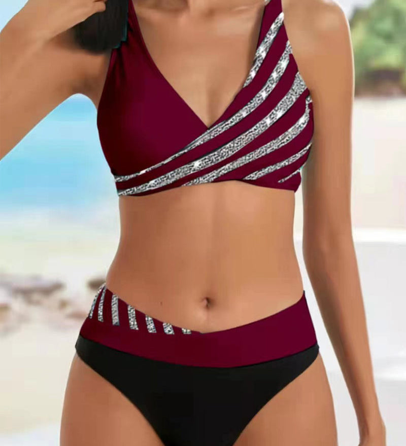 Mona – Bikini s uzorkom u toplim tonovima