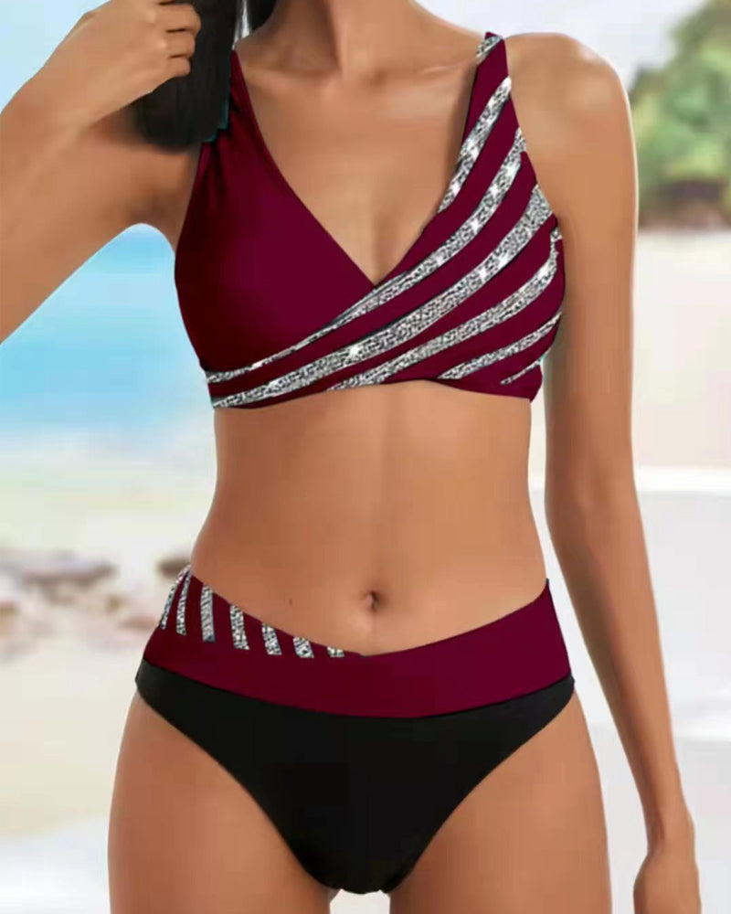 Mona – Bikini s uzorkom u toplim tonovima