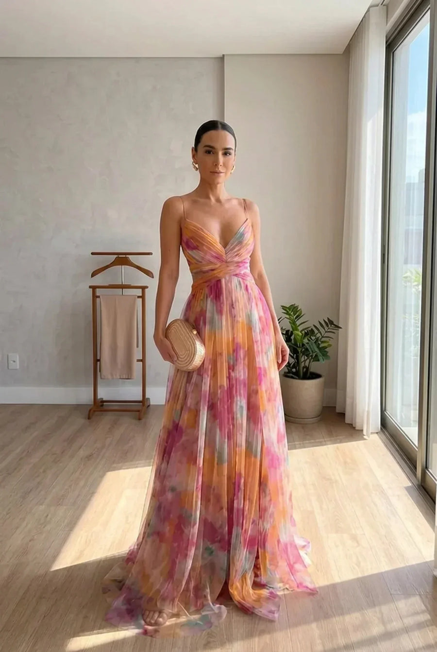 Bella - Elegantna Cvjetna Maxi Haljina