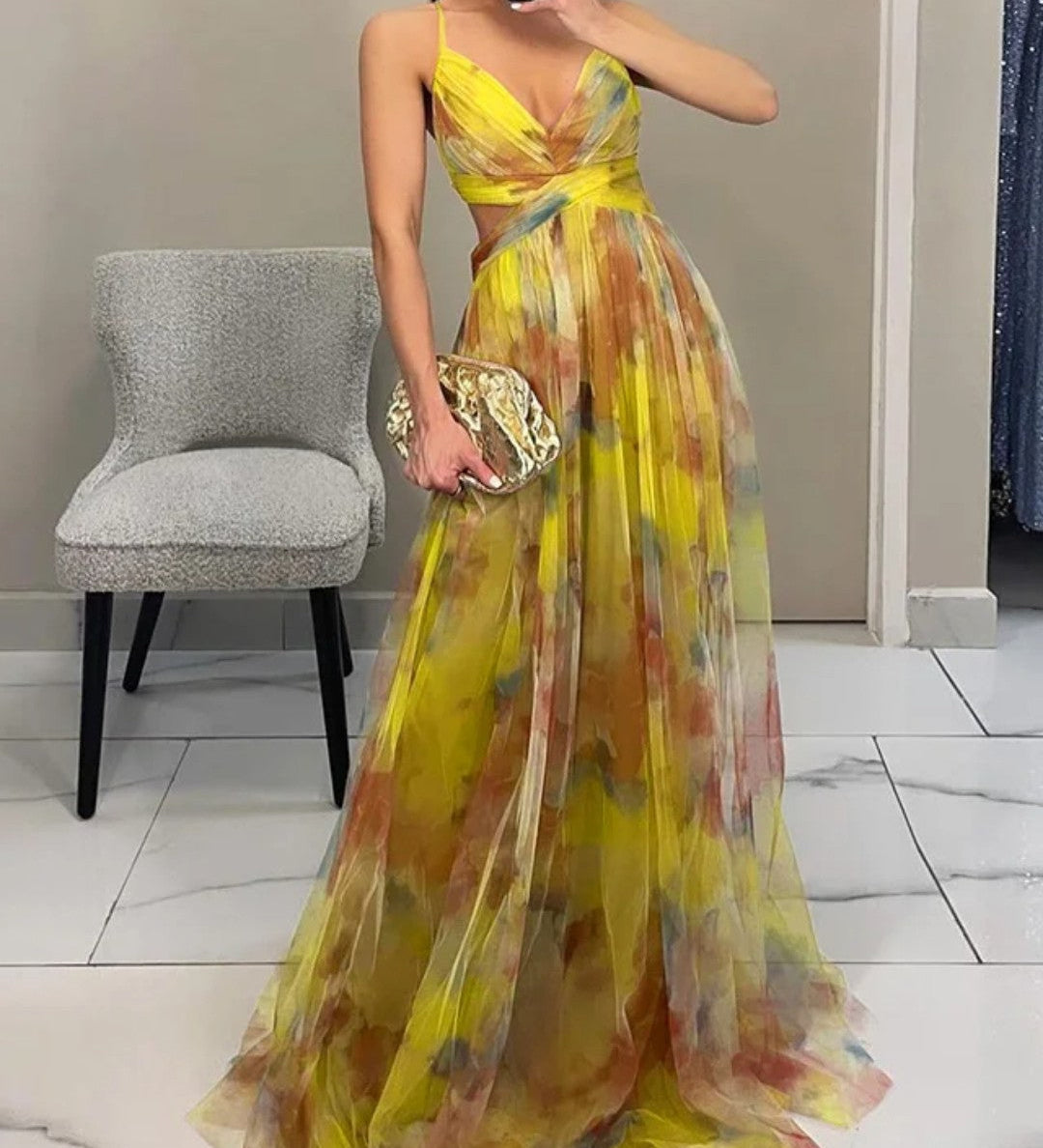 Bella - Elegantna Cvjetna Maxi Haljina