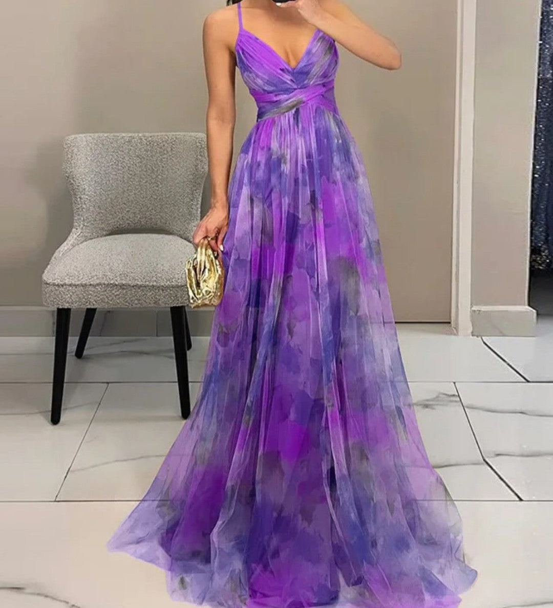Bella - Elegantna Cvjetna Maxi Haljina