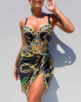 Nathalie – Push-up jednodijelni kupaći kostim s plažnom suknjicom