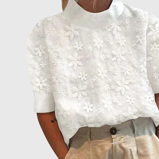 Amélie – Elegantna bluza s visokim ovratnikom