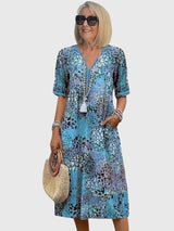 Yvonna | Elegantna Cvjetna Midi Haljina