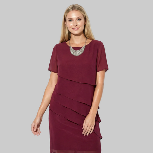 Aria - Vječna Chiffon Haljina s Raskošnim Naborima