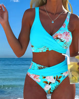 Clémence – Kontrastni cvjetni bikini s prorezom