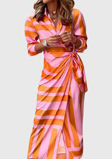 Everly | Elegantna Wrap Haljina s Uzorkom