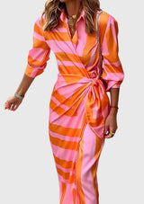 Everly | Elegantna Wrap Haljina s Uzorkom