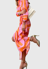 Everly | Elegantna Wrap Haljina s Uzorkom