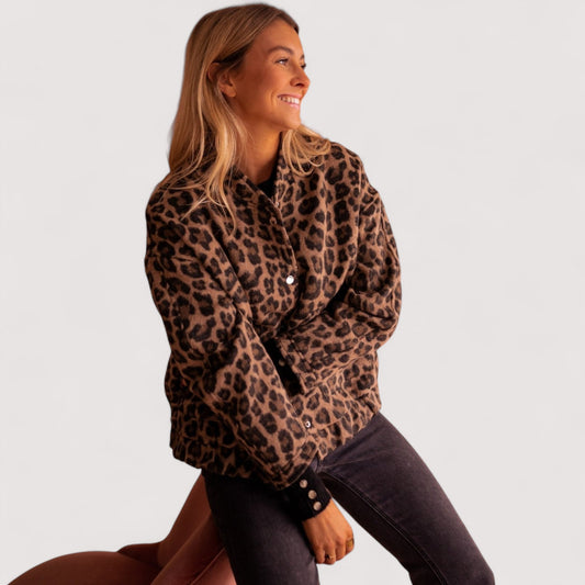 Paulina - Trendi jakna s leopard